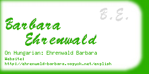 barbara ehrenwald business card